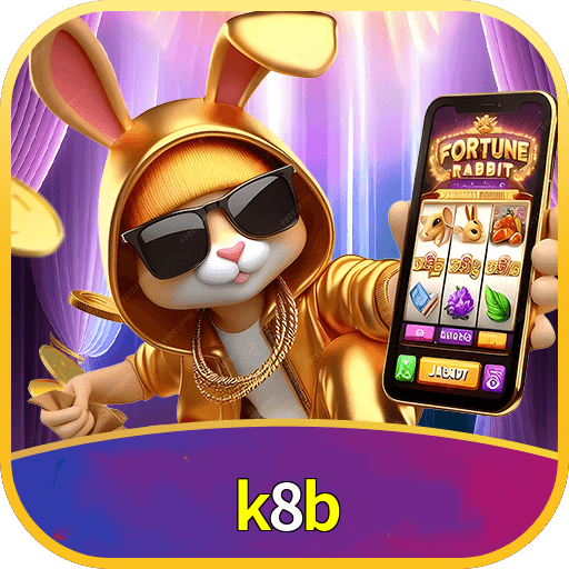 Imagem promocional da k8b mostrando a plataforma e suas vantagens